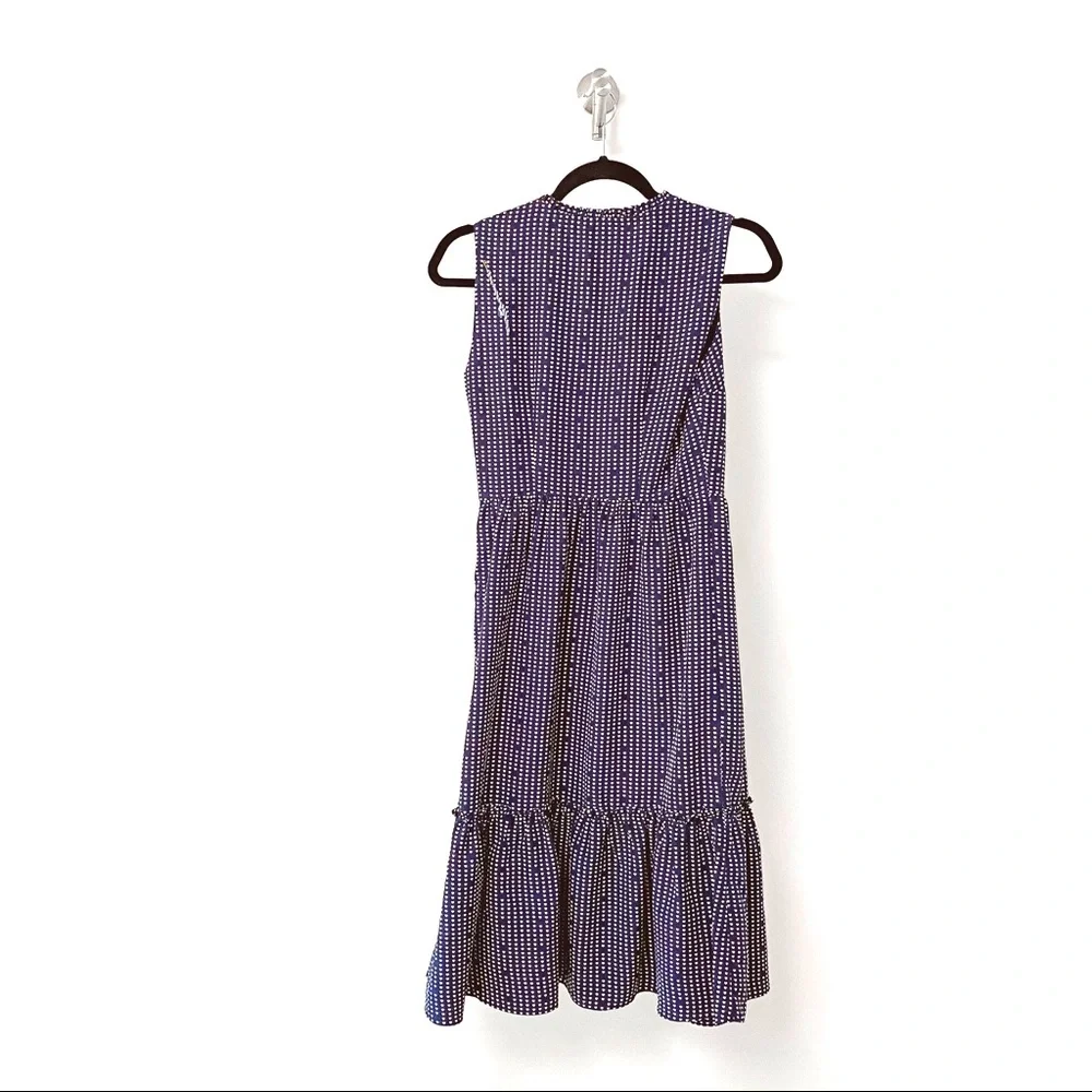 Draper James Heart Dots Tiered Dress Nassau Navy 0 - Picture 4 of 13